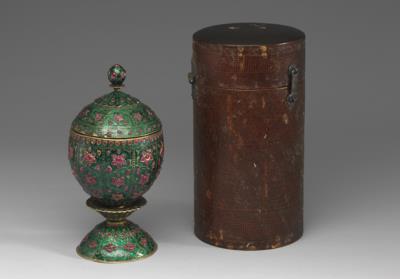 图片[2]-Gilt silver champleve lidded jar with ruby inlay, 18th century, Mughal empire-China Archive